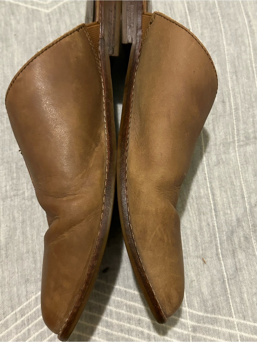 Frye Leather Seam Mules Nolan Tobacco - 9M - Picture 3 of 9